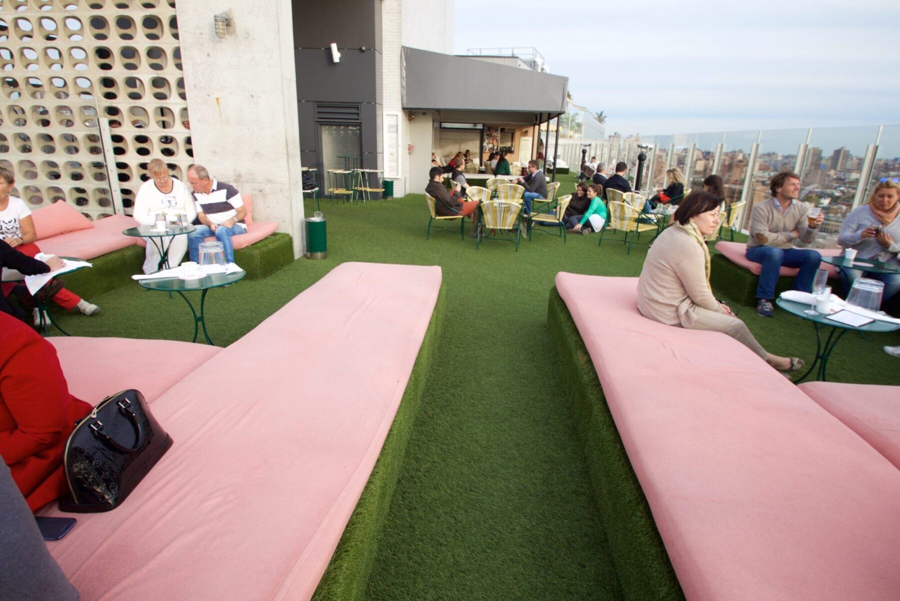 rooftop artificial grass installation