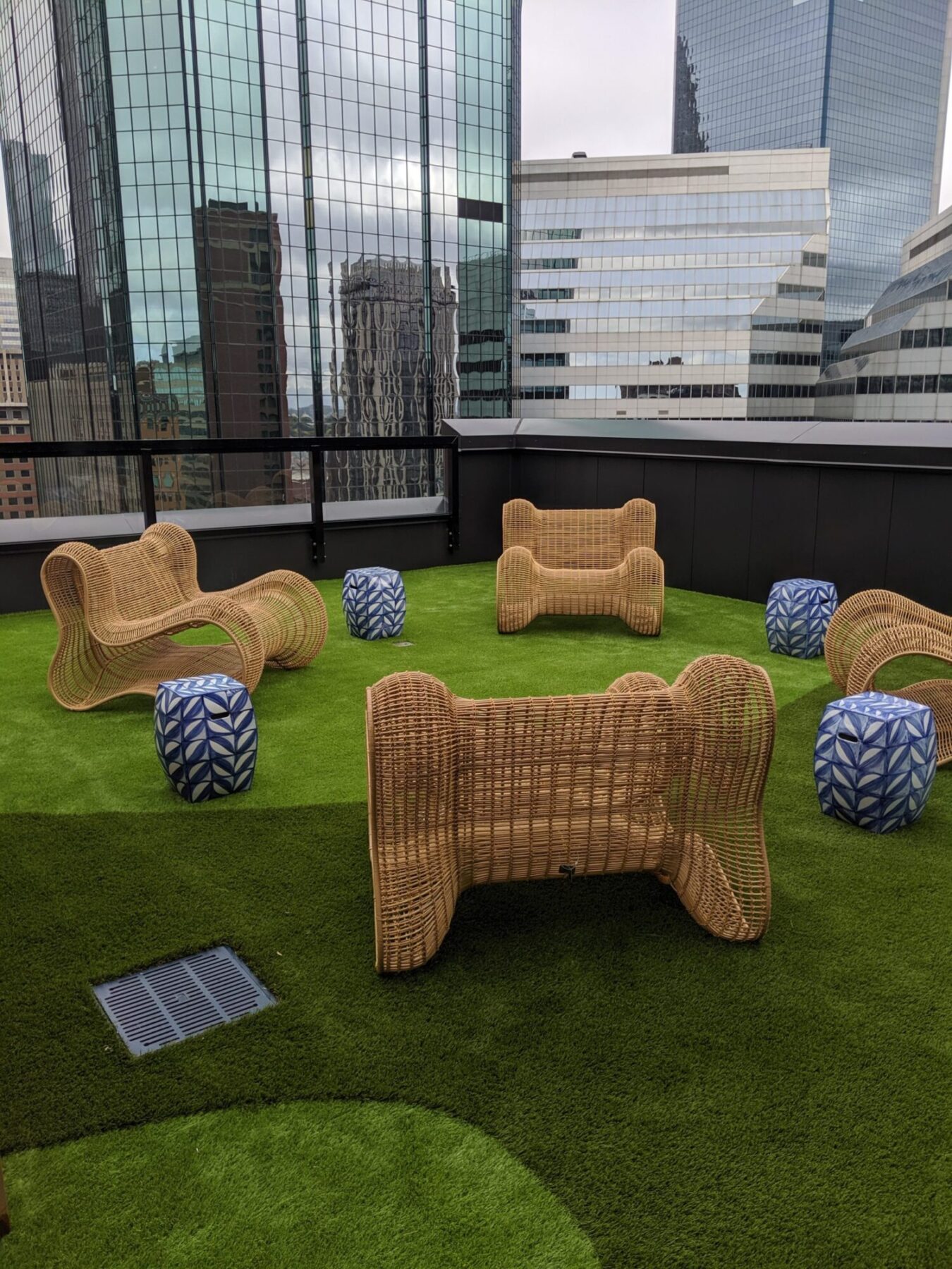 new york rooftop artificial lawn install