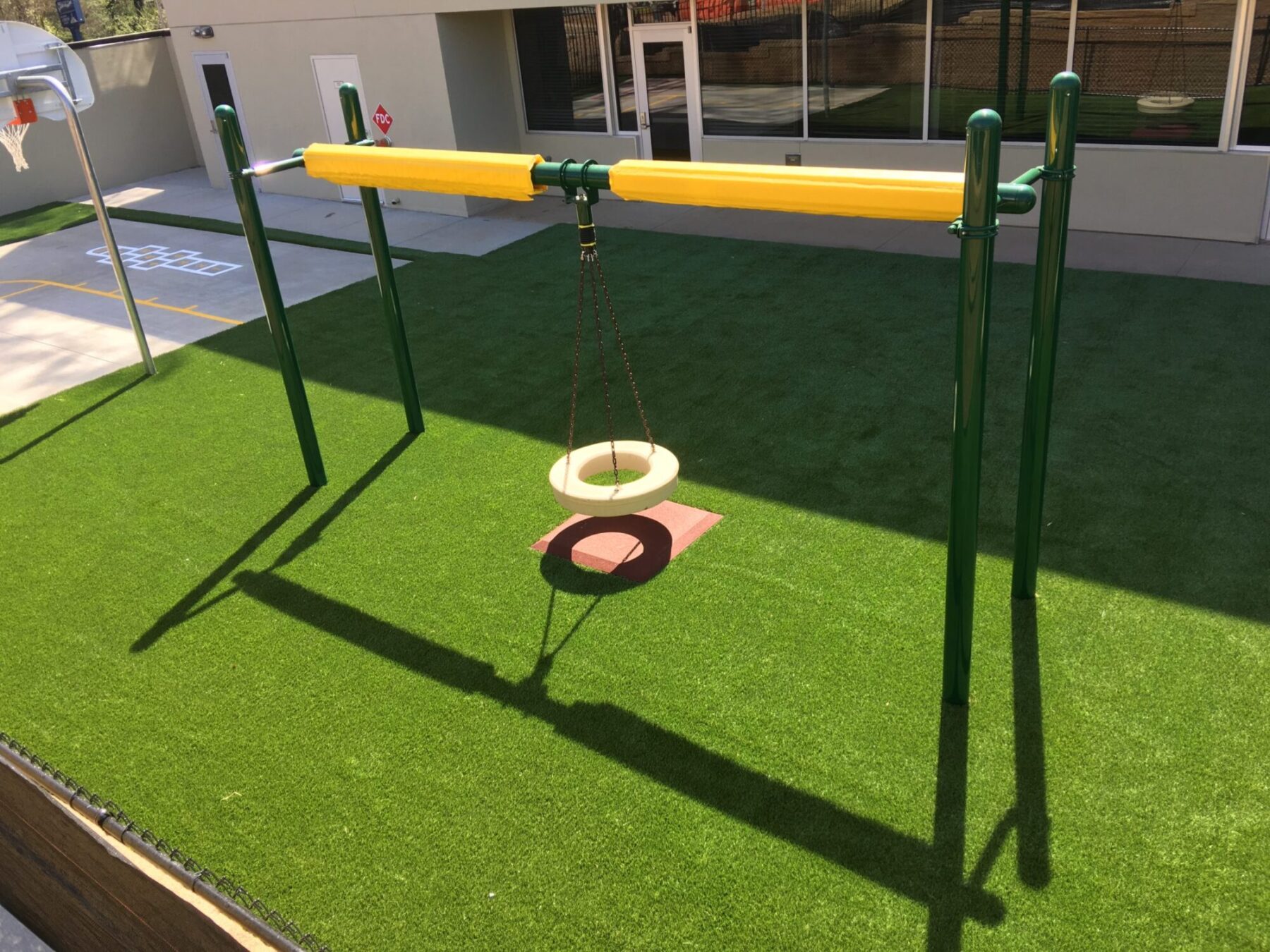 playground artificial grass installation