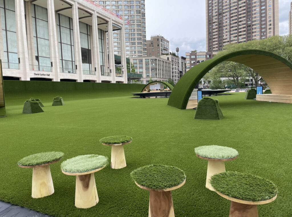 Artificial grass common area in New York 