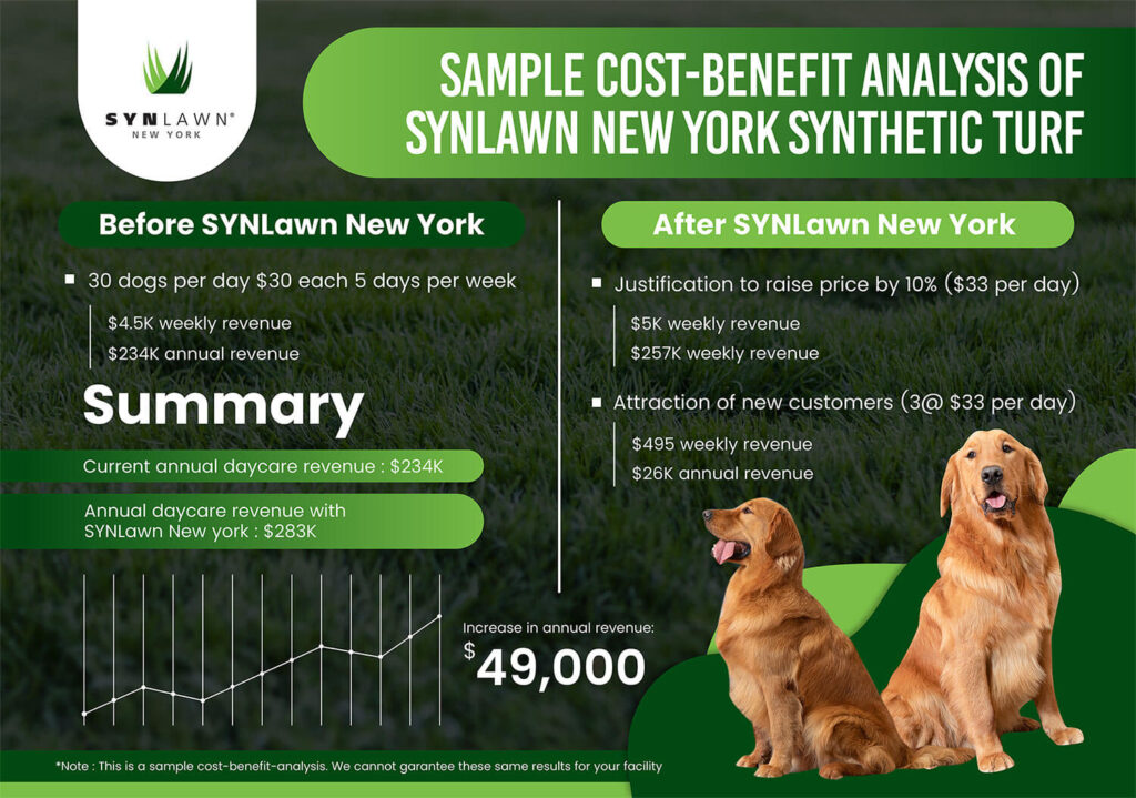 SYNLawn NY pet turf graph cost analysis