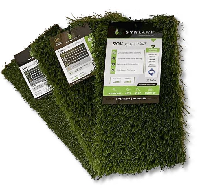 turf samples from the synlawn architectural kit