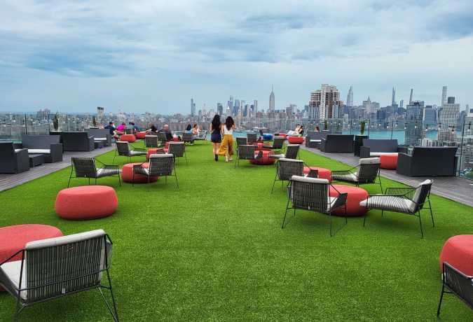 commercial artificial grass rooftop