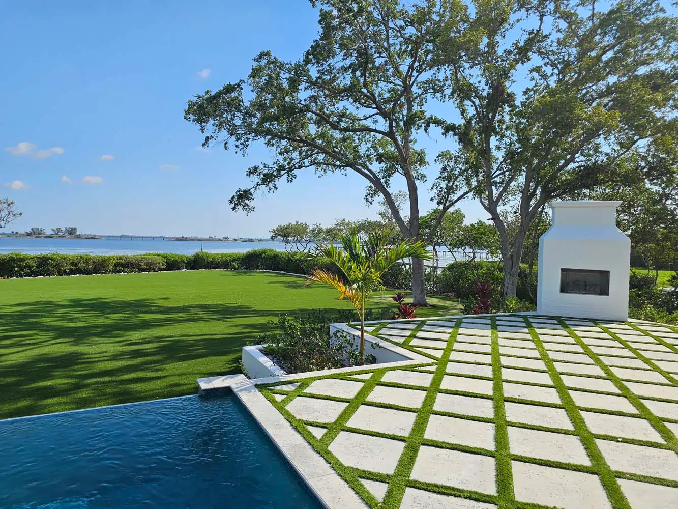 residential-lawn-gal-8 synlawn artificial turf with pavers and pool side