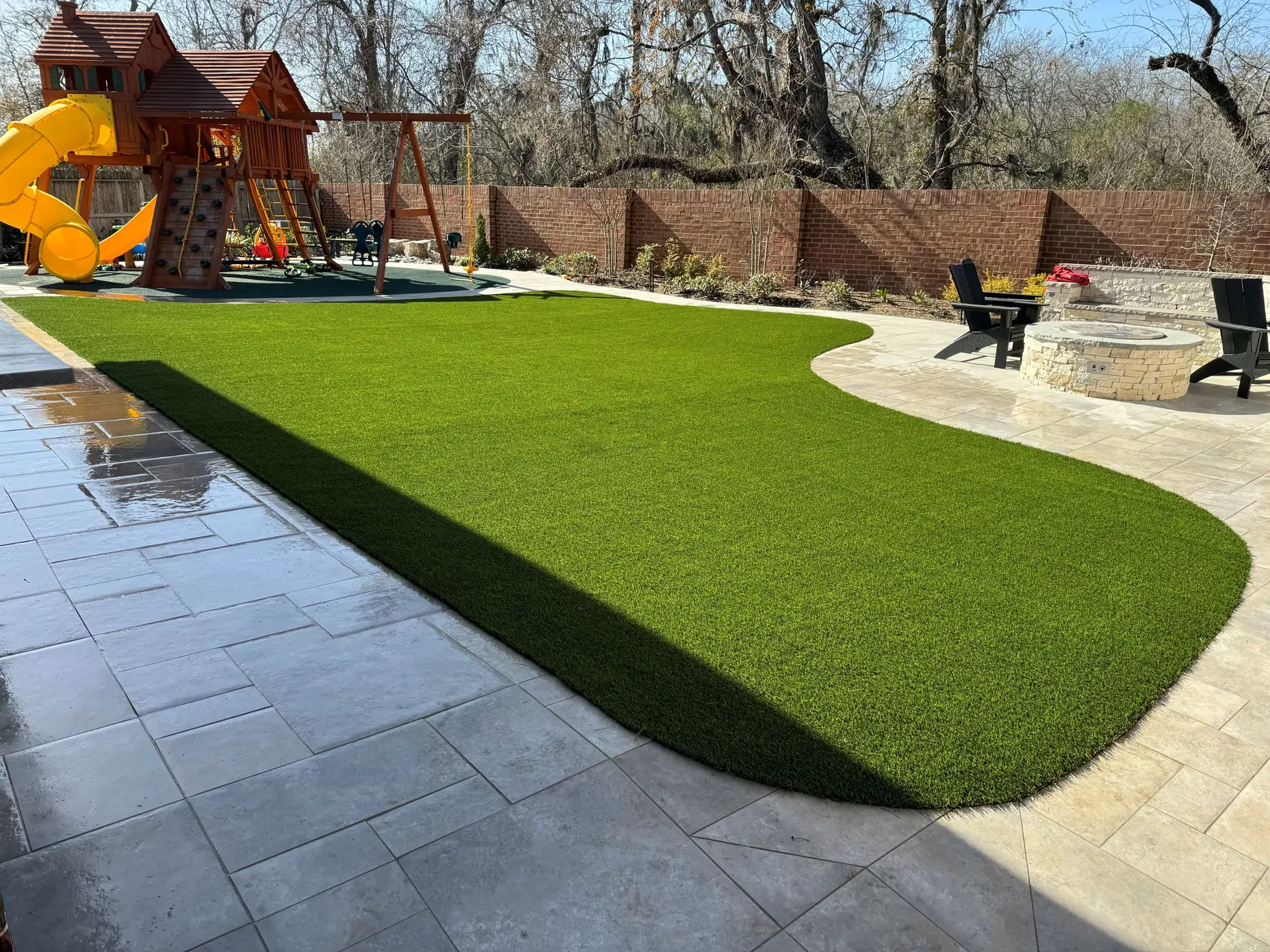 Backyard Playground new york playground turf synlawn
