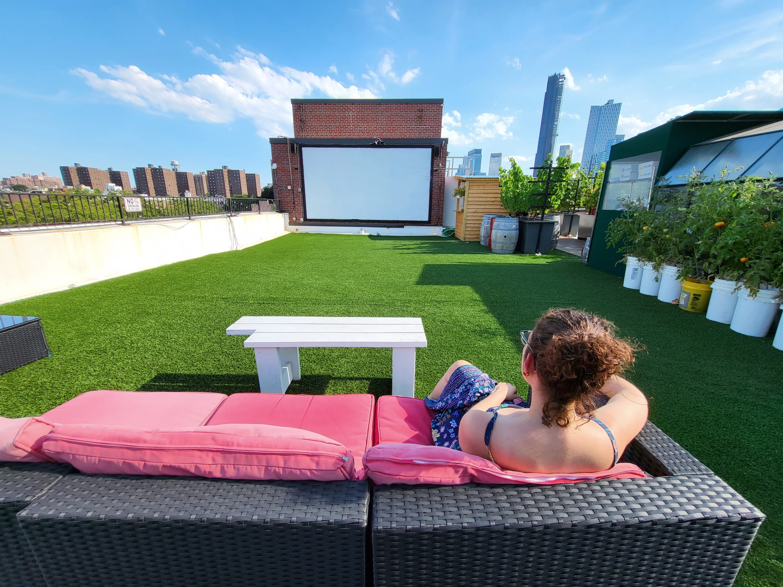 New York Artificial Grass on Rooftop Lounge New York Artificial Grass on Rooftop Lounge