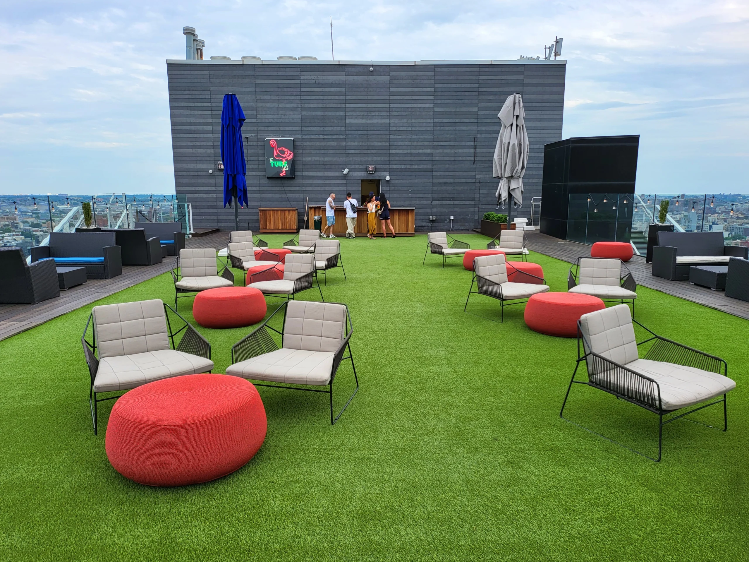 Rooftop Lounge SYNLawn New York Artificial Turf Installation Rooftop Lounge SYNLawn New York Artificial Turf Installation